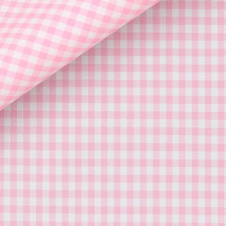 Pink Gingham Check 60s Single Ply Zephir 1818 Custom Dress Shirt by Hansen 1902