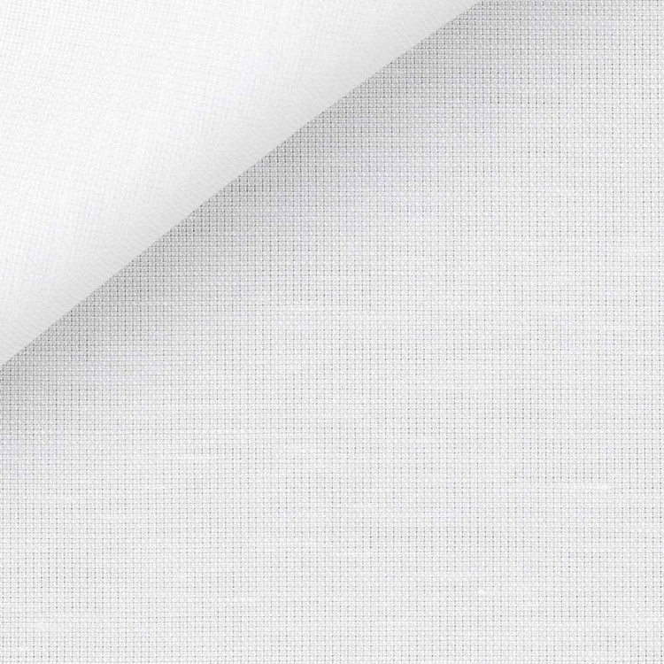 White Solid 120s 2-Ply Camargue Linen Custom Dress Shirt by Hansen 1902