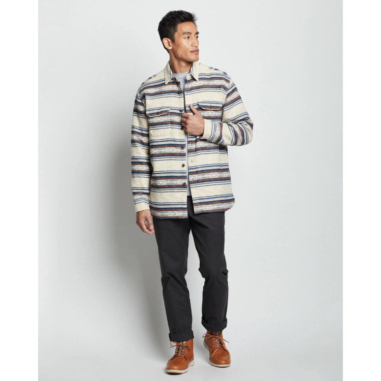 Doublesoft Striped Driftwood Shirt in Trail Stripe by Pendleton