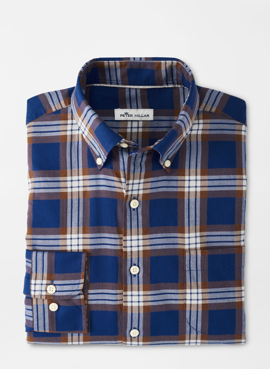 Orren Cotton Sport Shirt in Atlantic Blue by Peter Millar