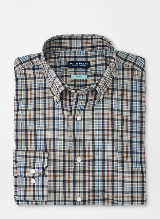 Calcolo Italian Flannel Sport Shirt in Gale Grey by Peter Millar ...