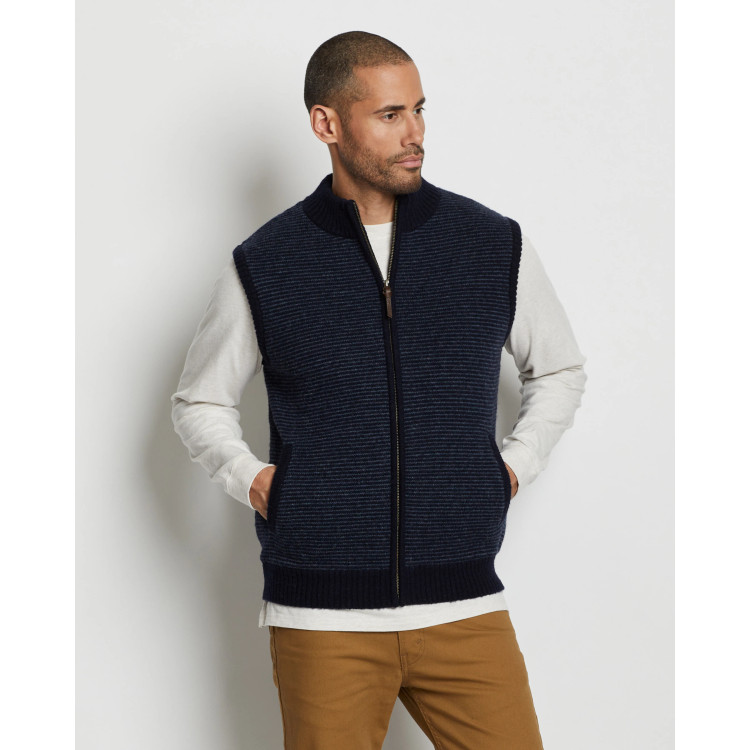 Classic Merino Wool Pullover Vest in White by St. Croix - Hansen's Clothing