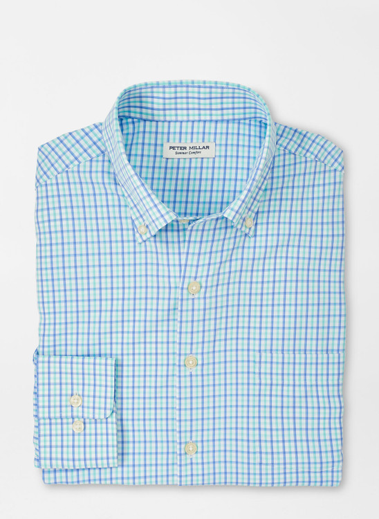 Daventry Performance Twill Sport Shirt in Radiant Blue by Peter Millar