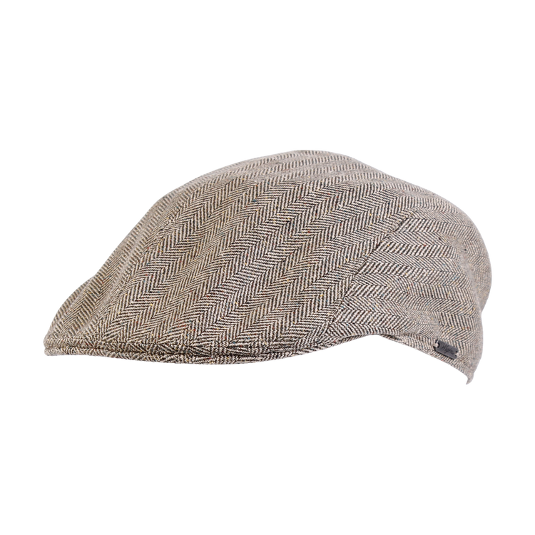 Herringbone Donegal Ivy Modern Cap in Dark Olive by Wigens