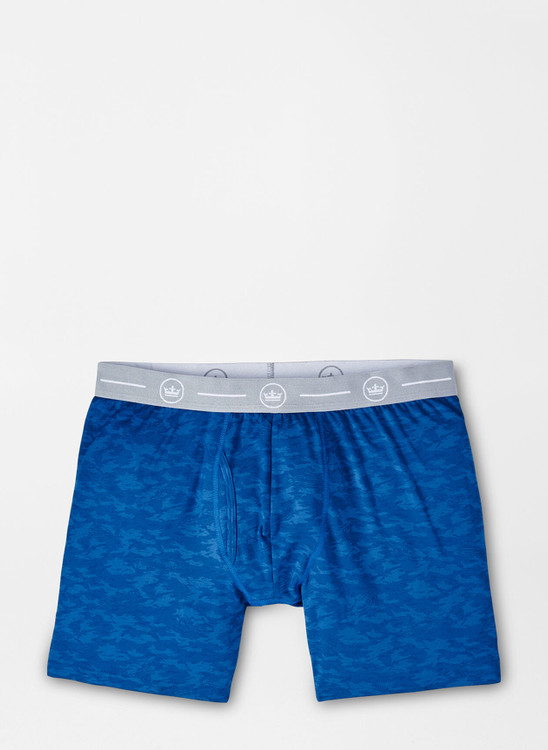 Fish Camo Performance Boxer Brief in Starboard Blue by Peter Millar