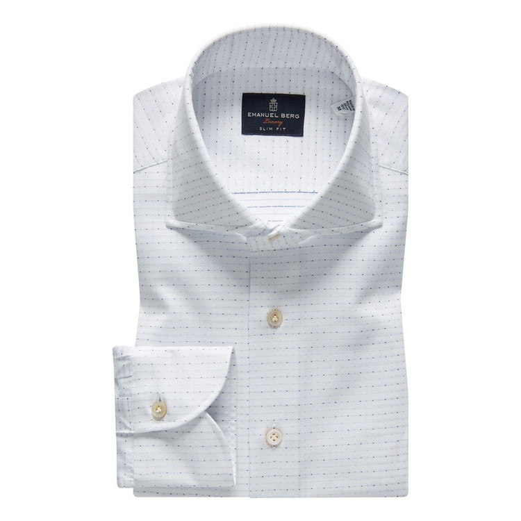 Extra Fine Dobby Premium Luxury Modern Fit Dress Shirt with Spread