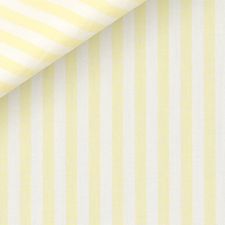 Yellow Candy Stripe 120s 2-Ply Philip Custom Dress Shirt by Hansen 1902