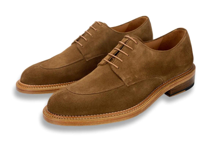 Knoxville Double Stitched Welt in Ginger Brown Suede By Armin Ohler