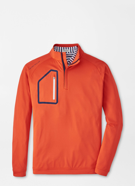 Peter Millar Crown Sport Men's Cradle Performance Crewneck, L / Gale Grey | St. Bernard Clothing