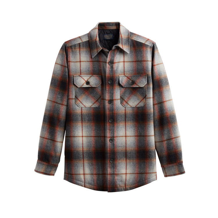 CPO Shirt Jacket in Copper and Grey Ombre by Pendleton