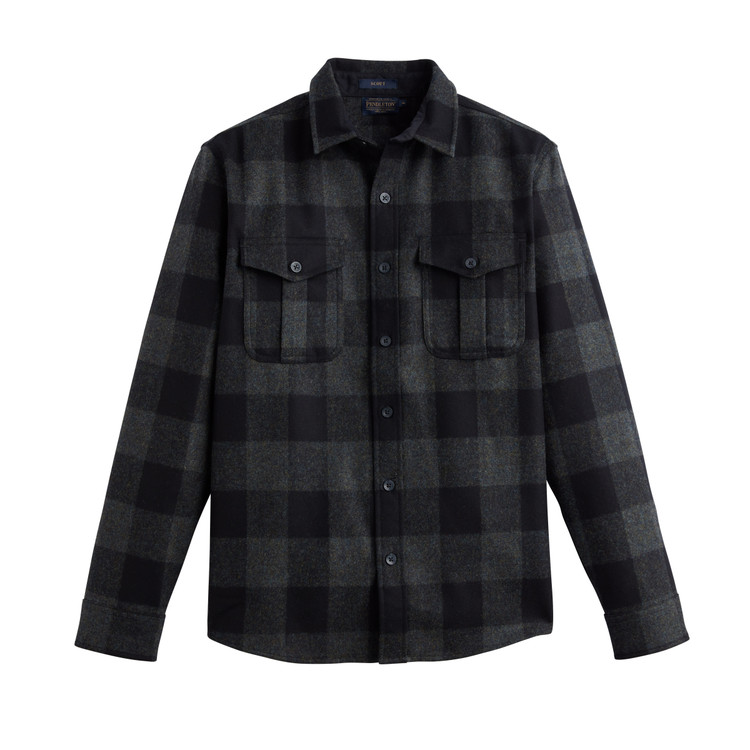 Scout Shirt in Blue and Green Buffalo Check by Pendleton