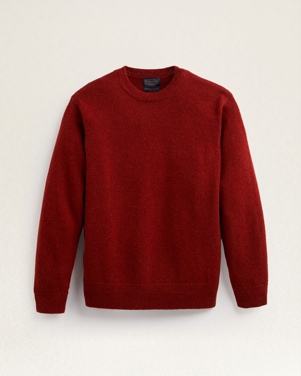 Shetland Crewneck in Chili Red by Pendleton