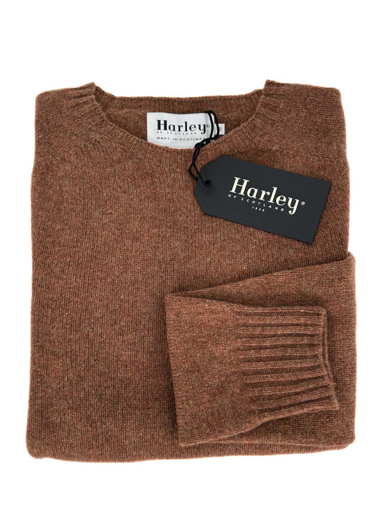 Crewneck Sweater in Coll by Harley of Scotland - Hansen's Clothing