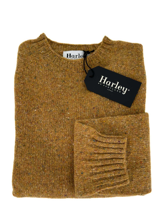 Crewneck Sweater in Hazelnut by Harley of Scotland