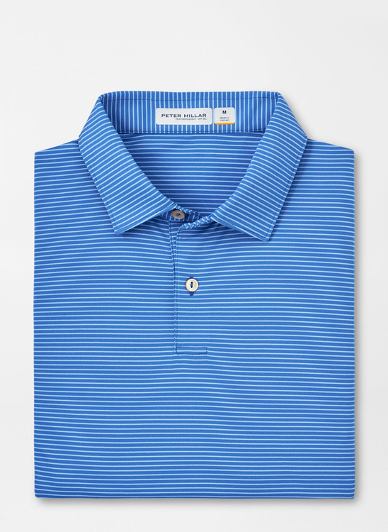 Featherweight Stripe Polo in Cape Blue by Peter Millar