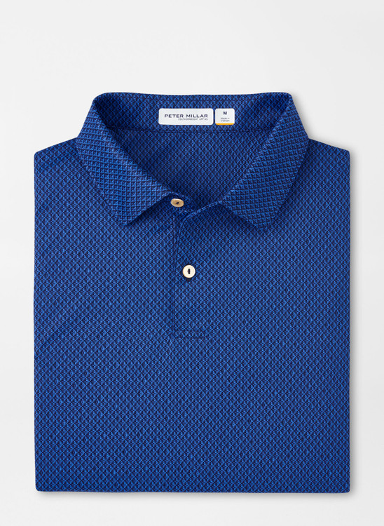 Featherweight Crown Check Polo in Navy by Peter Millar