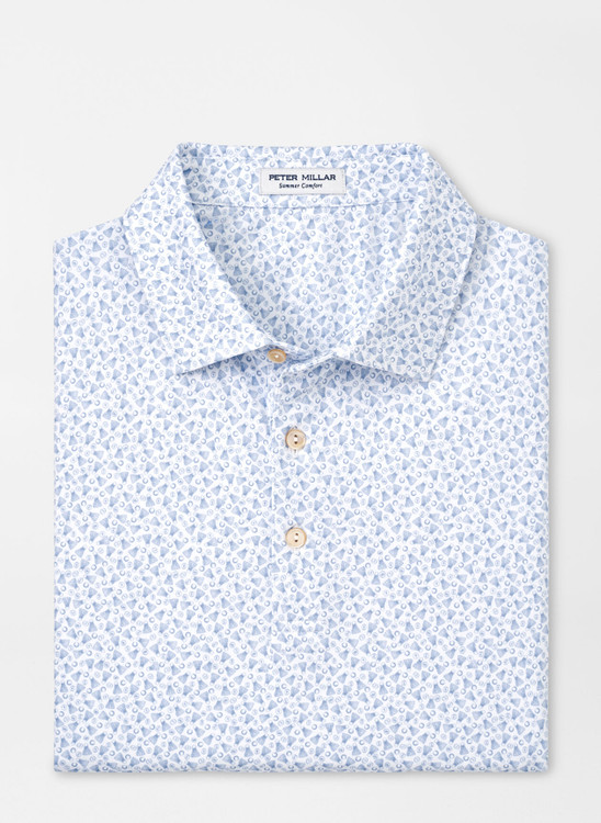 Birdie Time Performance Jersey Polo in White by Peter Millar