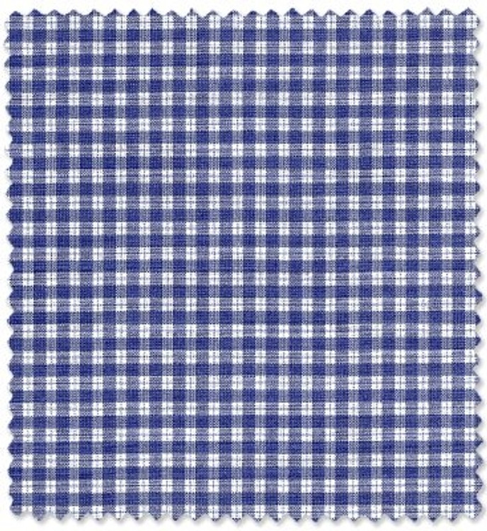 Navy and White Check Custom Dress Shirt by Robert Talbott