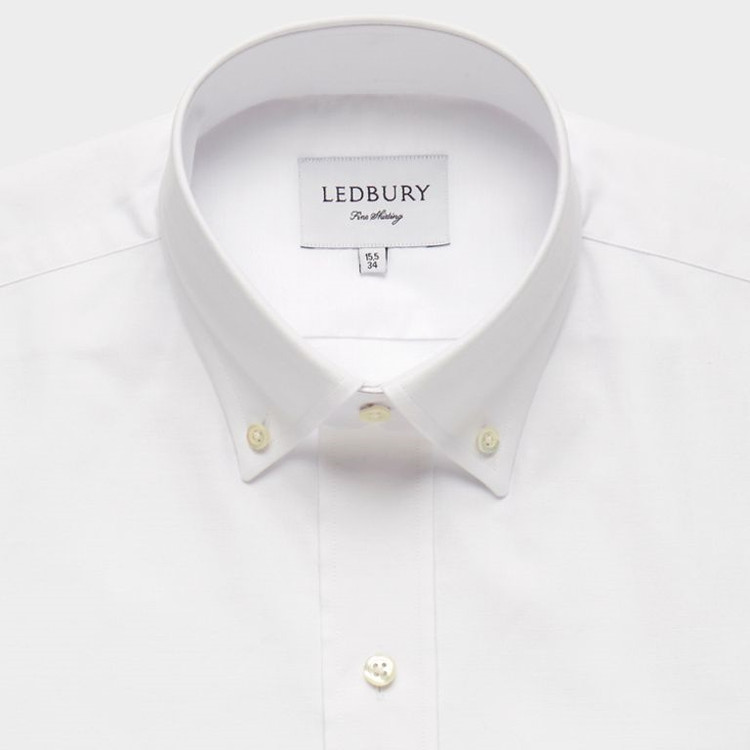 The White Wexley Oxford Dress Shirt by Ledbury