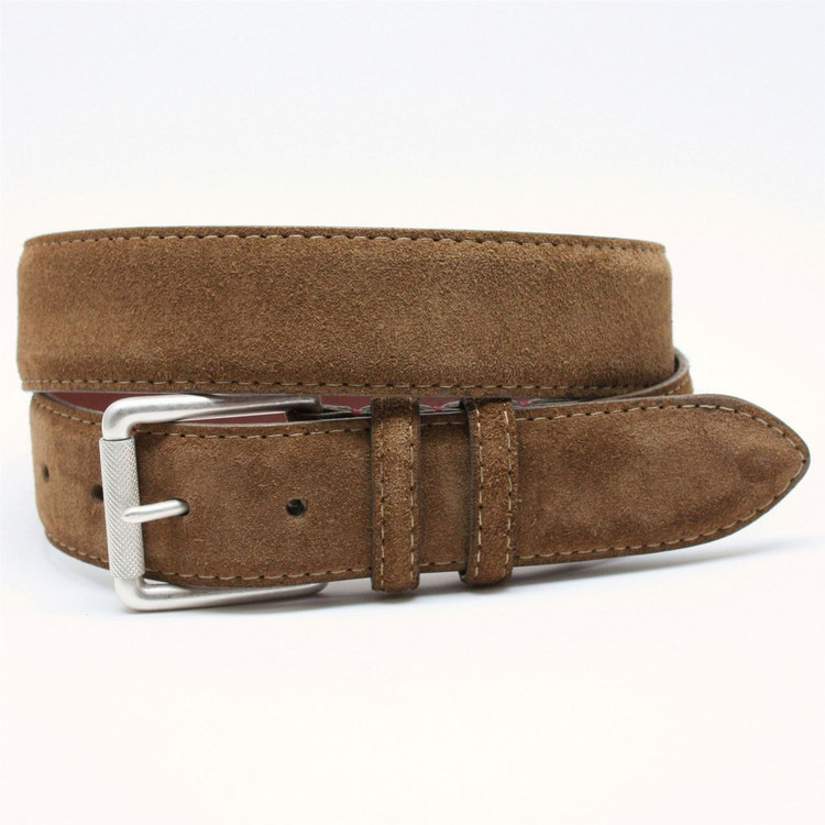 European Sueded Calfskin Belt in Whiskey by Torino Leather Co.