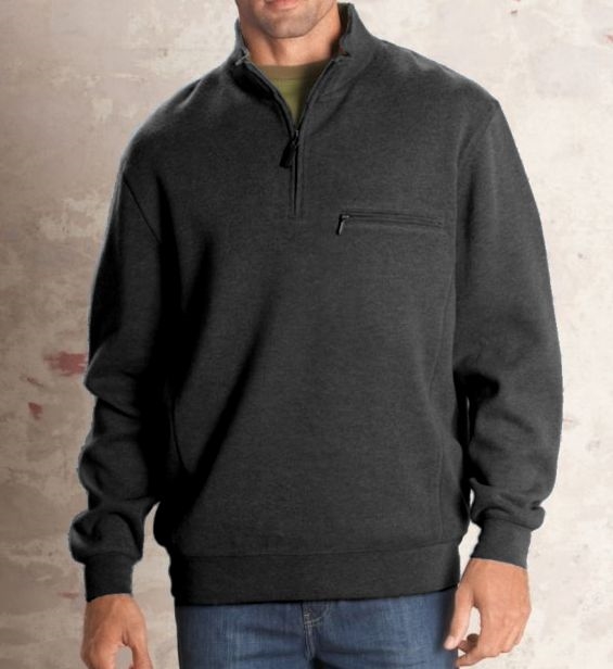 Manzanita 1/4 Zip Pullover in Charcoal by Pendleton - Hansen's