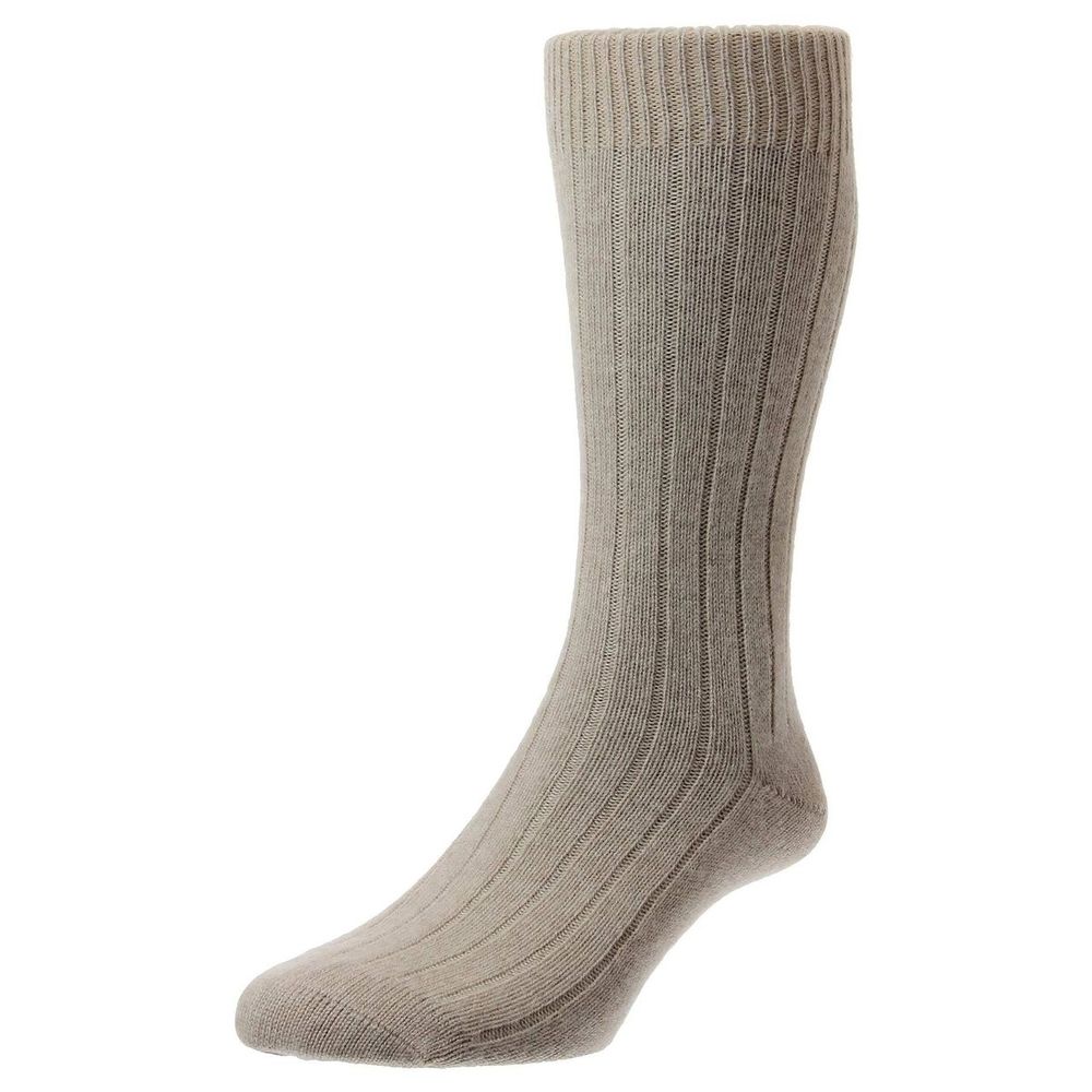 Waddington Cashmere 5x1 Rib Sock in Choice of Colors (Mid-Calf) by