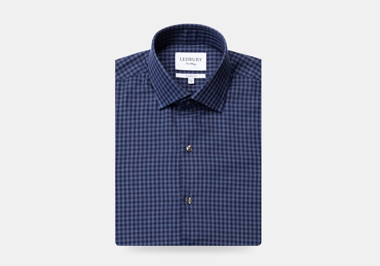 The Dark Blue Heather Crosswell Brushed Gingham Casual Shirt by