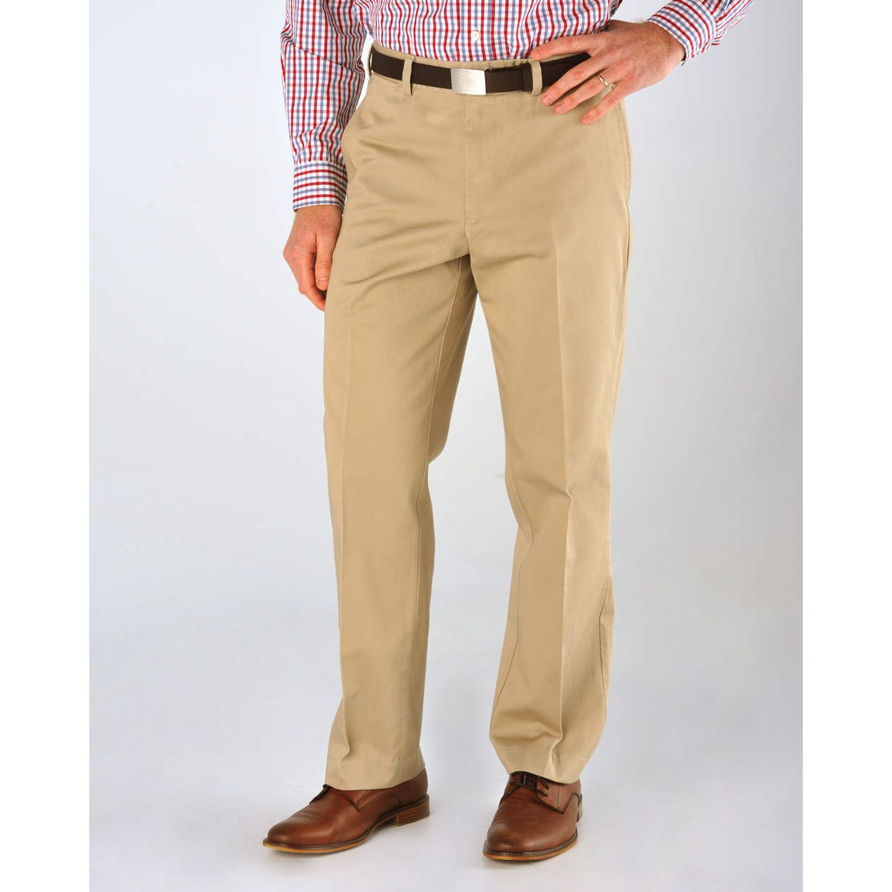 Original Twill Pant - Model M2 Standard Fit Plain Front in Khaki