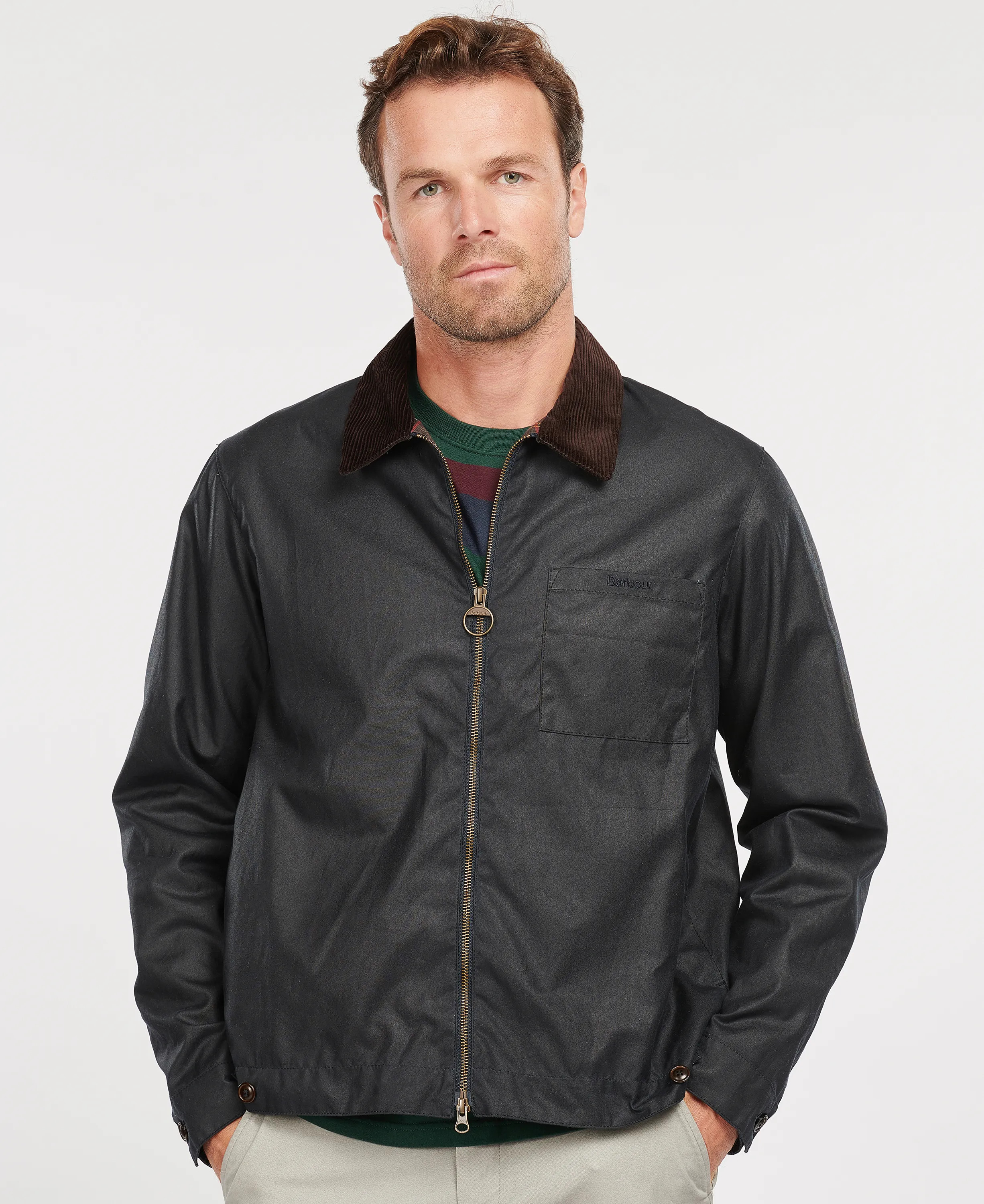 Imp Wax Jacket in Navy by Barbour - Hansen's Clothing