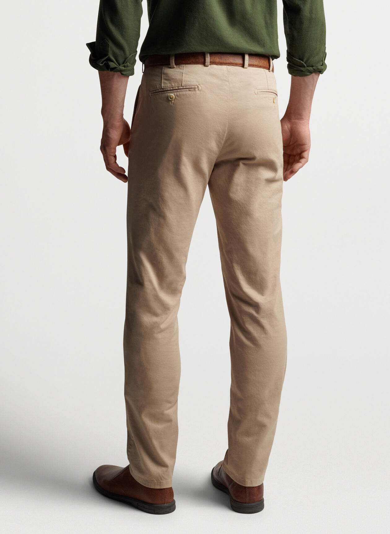 Peter Millar Raleigh Washed Twill Flat Front Pant - British Tan