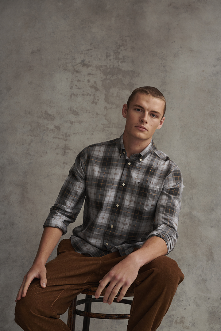 Wetheram Tailored Shirt in Greystone by Barbour - Hansen's Clothing