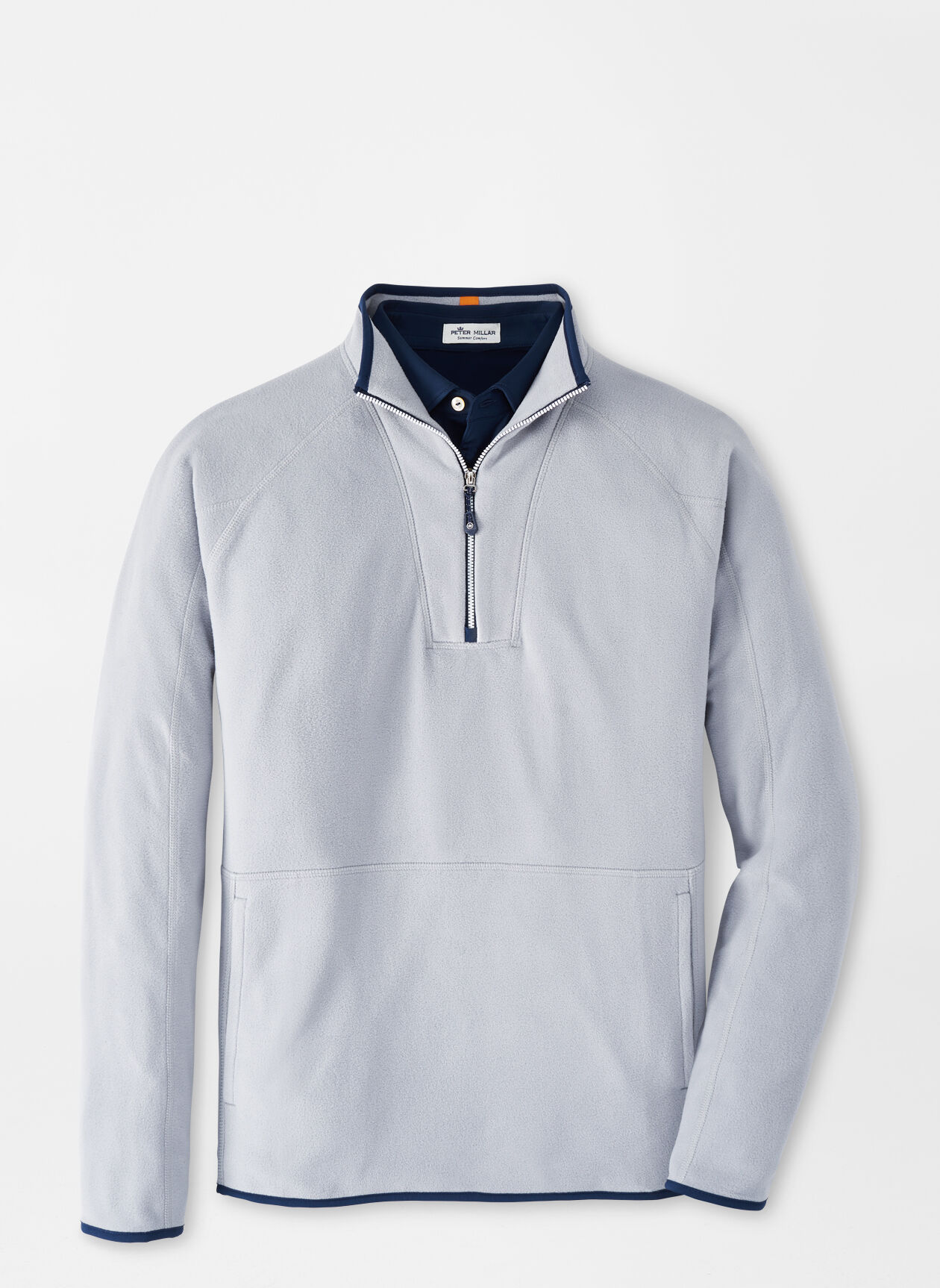 Thermal Flow Microfleece Half-Zip in Gale Grey by Peter Millar