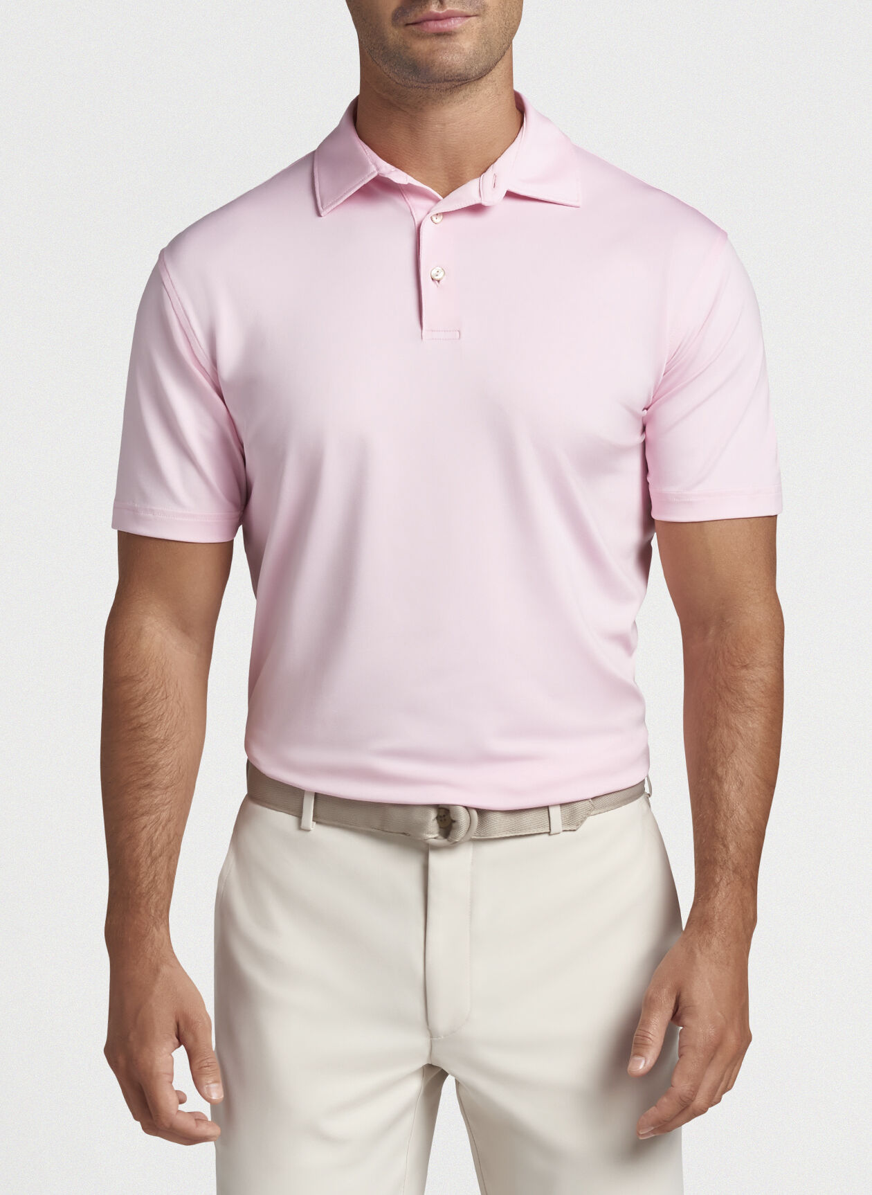 Peter Millar Jubilee Stripe Performance Polo Palmer Pink / L