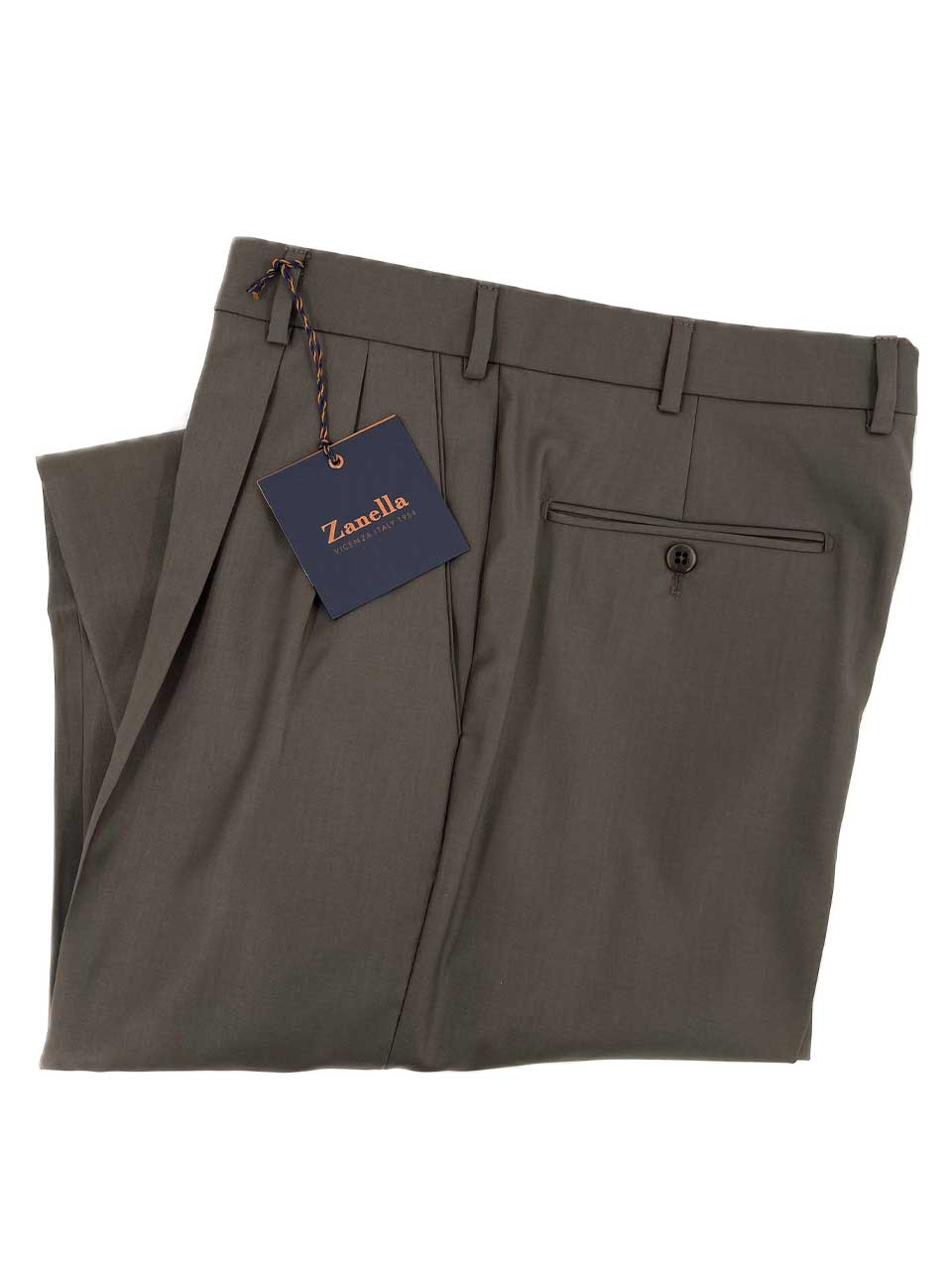 Taupe Double Pleat Trousers