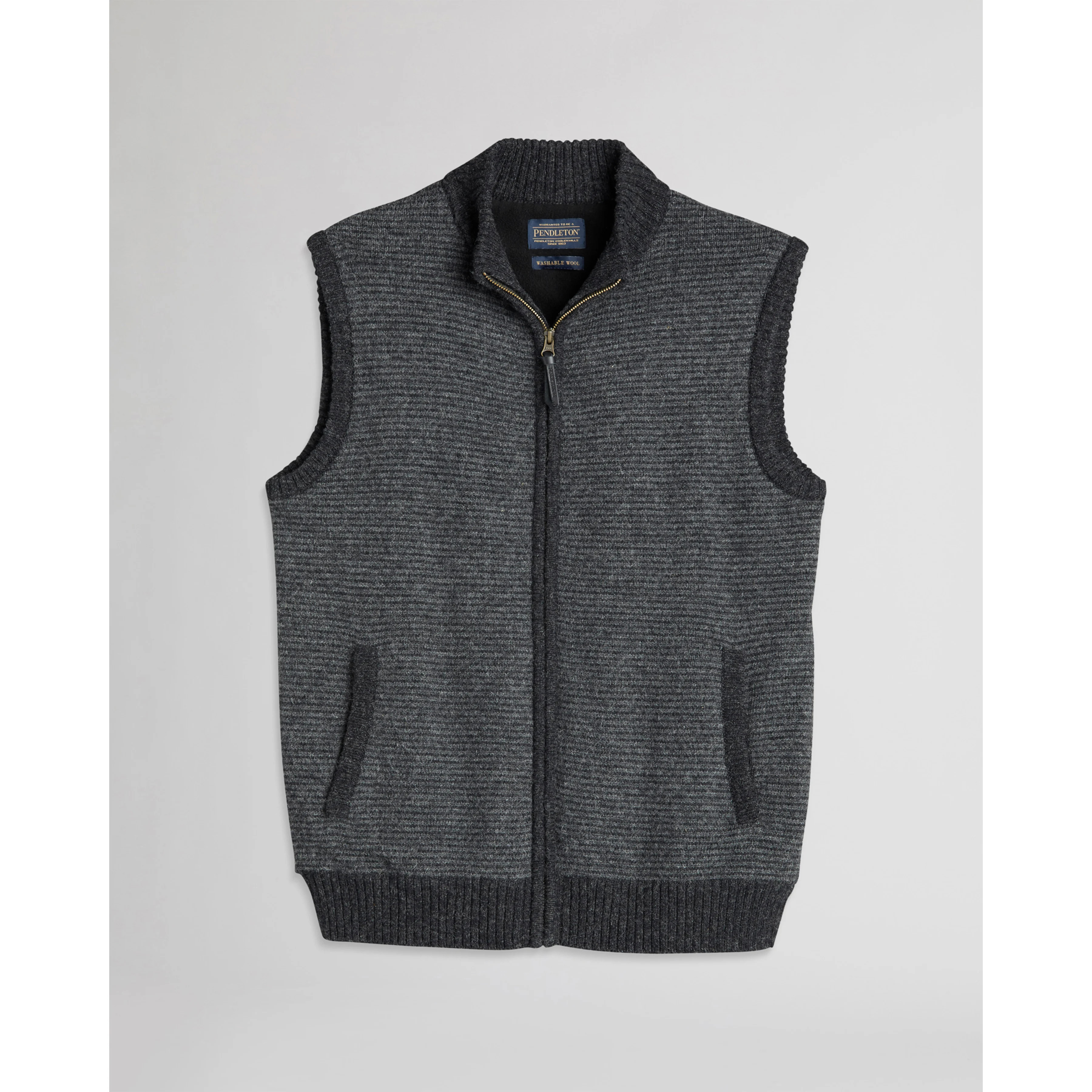 Shetland Sweater Vest in Charcoal and Black by Pendleton - Hansen's Clothing