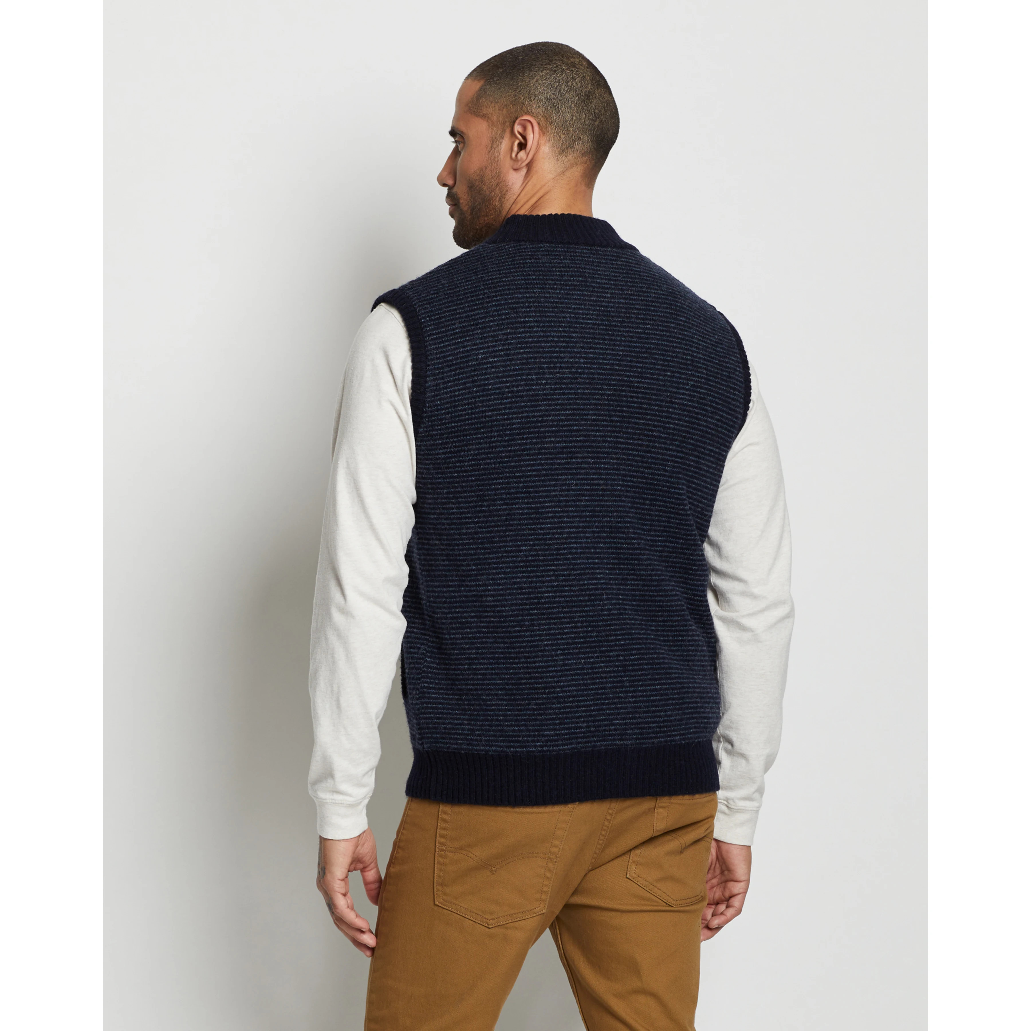 Shetland Sweater Vest in Navy and Indigo by Pendleton - Hansen's