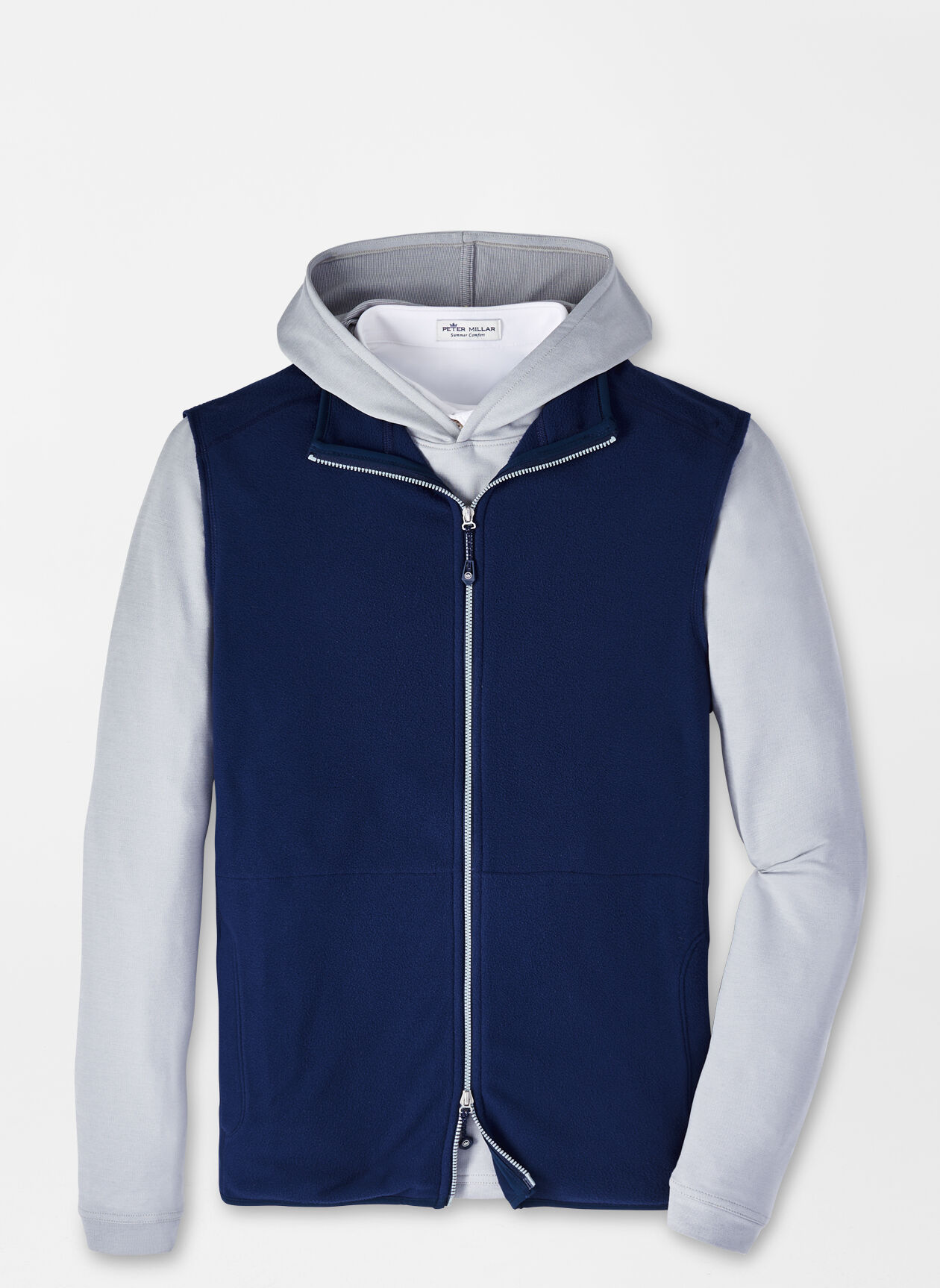 Thermal Flow Micro Fleece Vest in Navy by Peter Millar - Hansen's