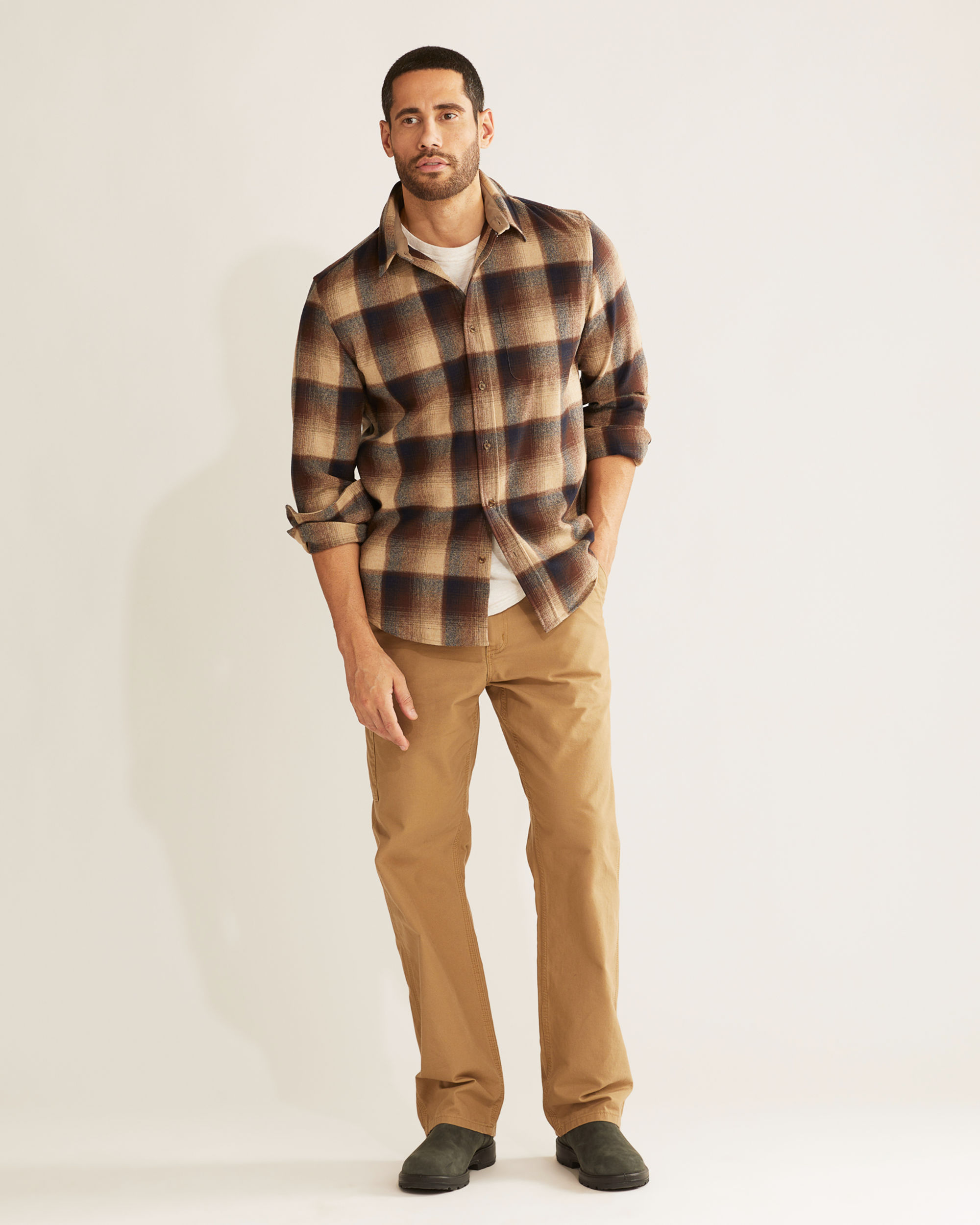 Lodge Shirt in Brown and Navy Ombre by Pendleton - Hansen's Clothing