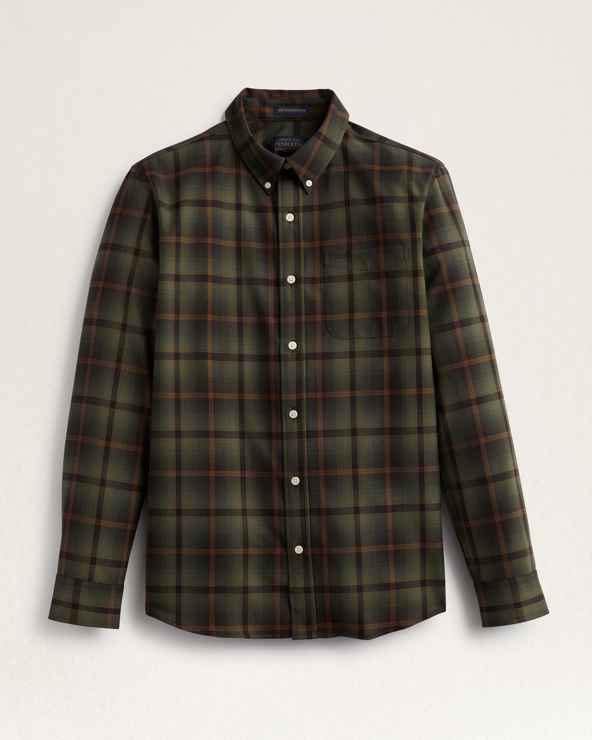 Sir Pendleton Merino Shirt in Green and Cooper Plaid by Pendleton