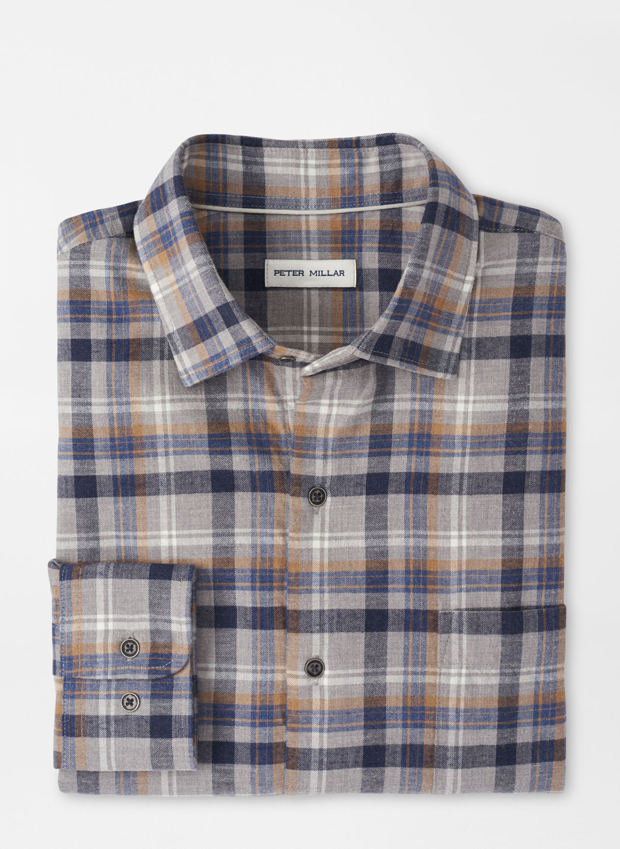 Iron Way Cotton Sport Shirt in Gale Grey by Peter Millar - Hansen's Clothing