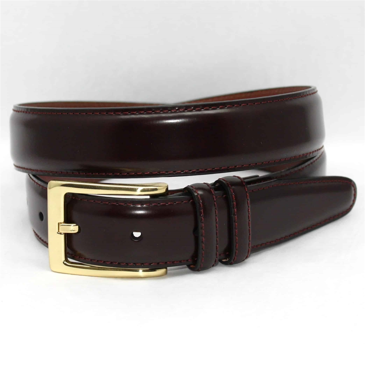 Antigua Leather Belt in Burgundy by Torino Leather Co. - Hansen's Clothing