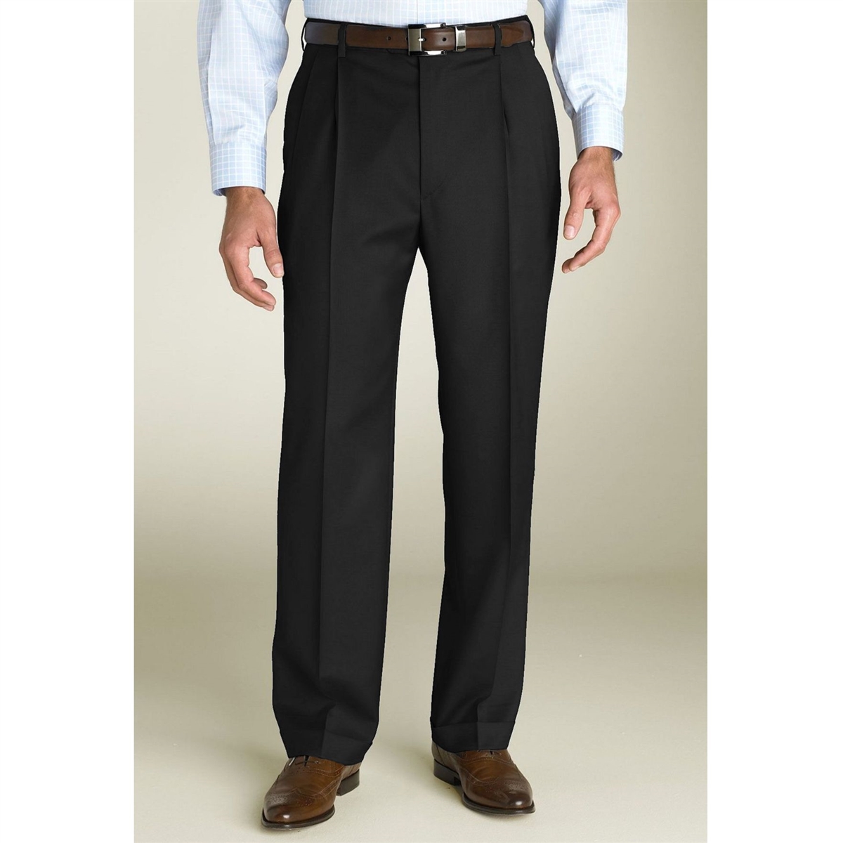 Bennett' Double Reverse Pleat Luxury 120's Wool Serge Pant in 