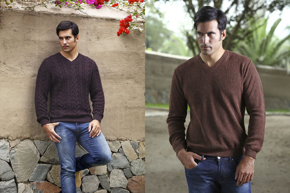 v neck sweater and t shirt