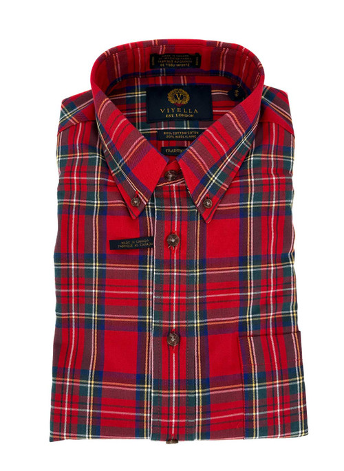 Royal Stewart Tartan Button-Down Shirt by Viyella - Hansen's Clothing