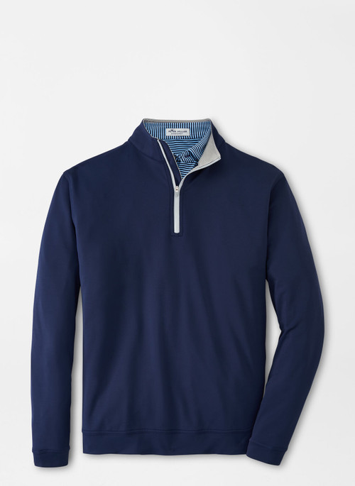 Houston Astros Peter Millar Perth Solid Stretch Quarter-Zip Top - Navy