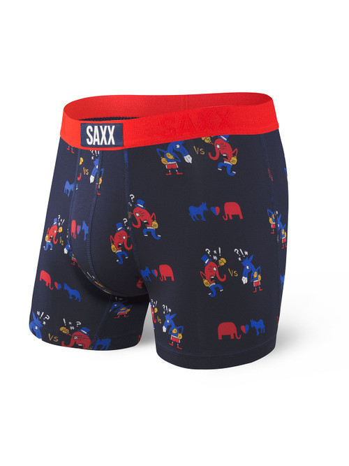 Vibe Boxer Brief in Navy Duel by SAXX Underwear Co. - Hansen's Clothing