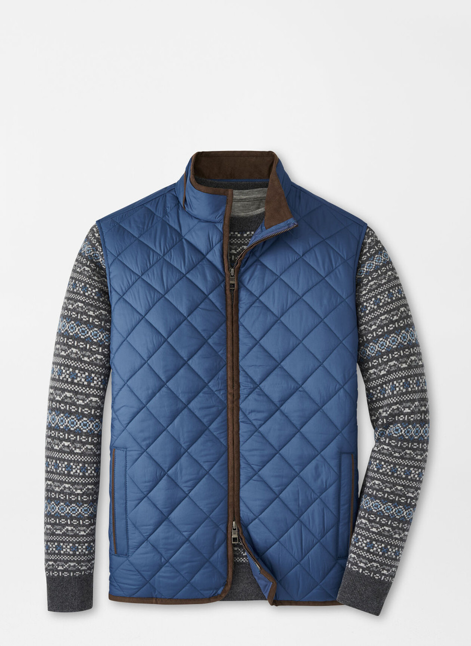 Image of Essex Quilted Travel Vest in Star Dust by Peter Millar