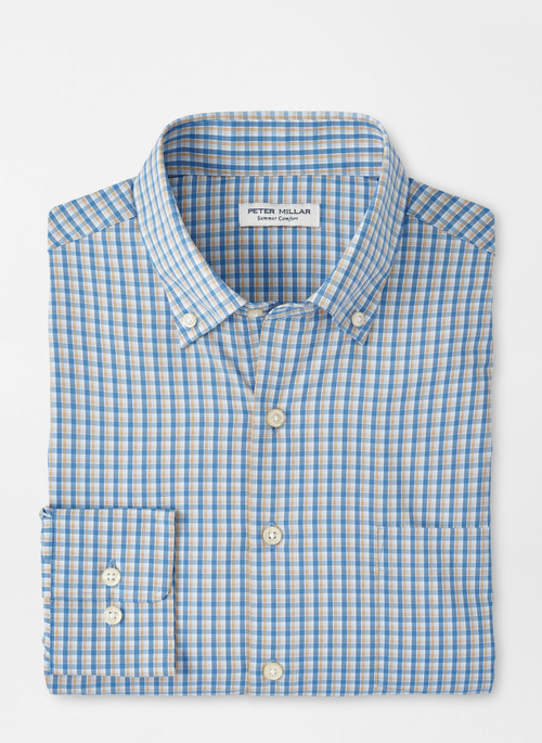 Ashbury Performance Twill Sport Shirt in Twilight Blue by Peter Millar -  Hansen's Clothing