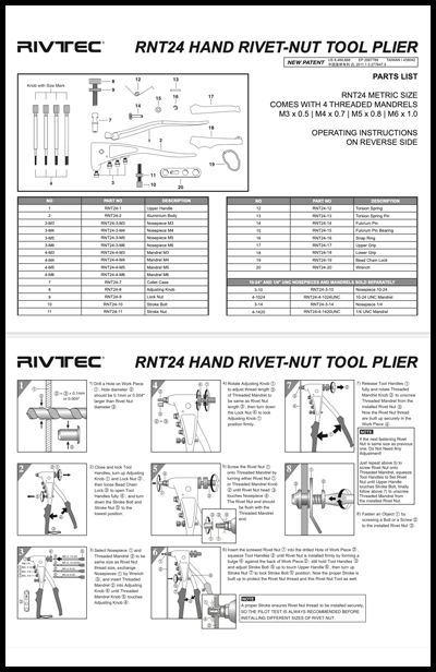 Rivtec® RNT24-KIT User Manual