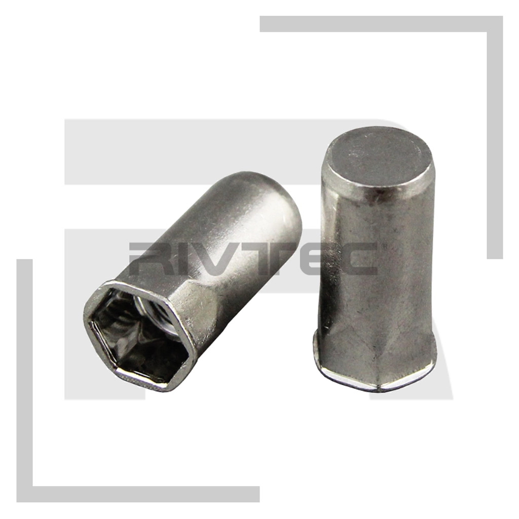 Stainless Low Profile Hexagon Closed End Rivet Nuts | IN39102-CE